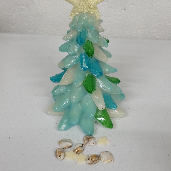 Fir Pine Resin Multi color Shell accent Tree - Picture 3 of 9